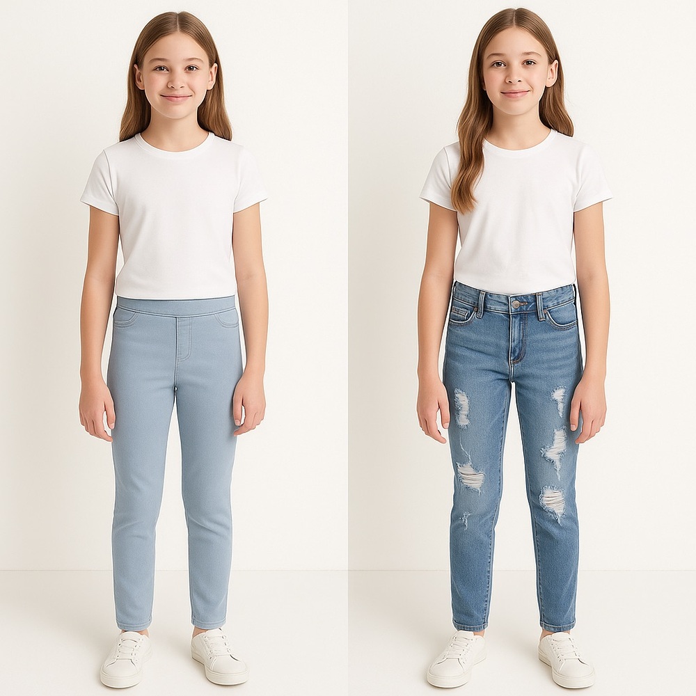 2/$10 Stylish Kids Blue Jeans Set